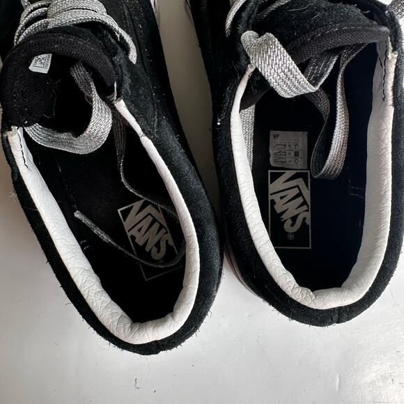 Vans Black Suede Lace Up Sneakers Youth Size 3 - Picture 5 of 8
